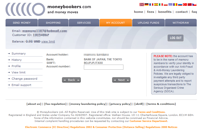 betluck moneybookers withdraw