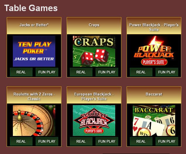 online casino games